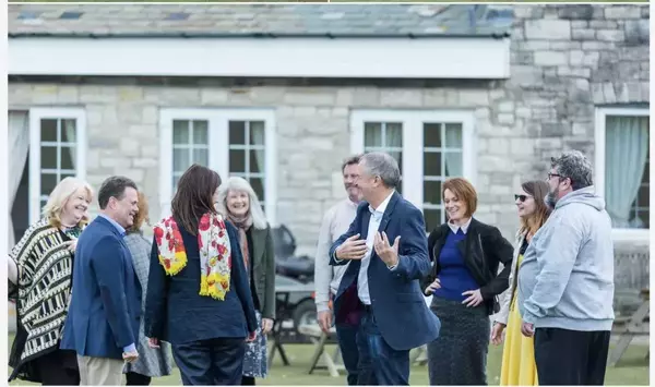 A group of people standing together